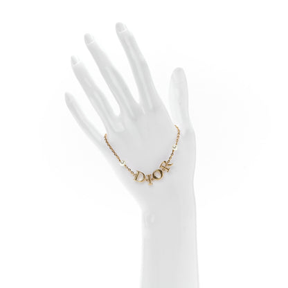 Christian Dior Metal Pearl Logo Bracelet Gold 2 of 5