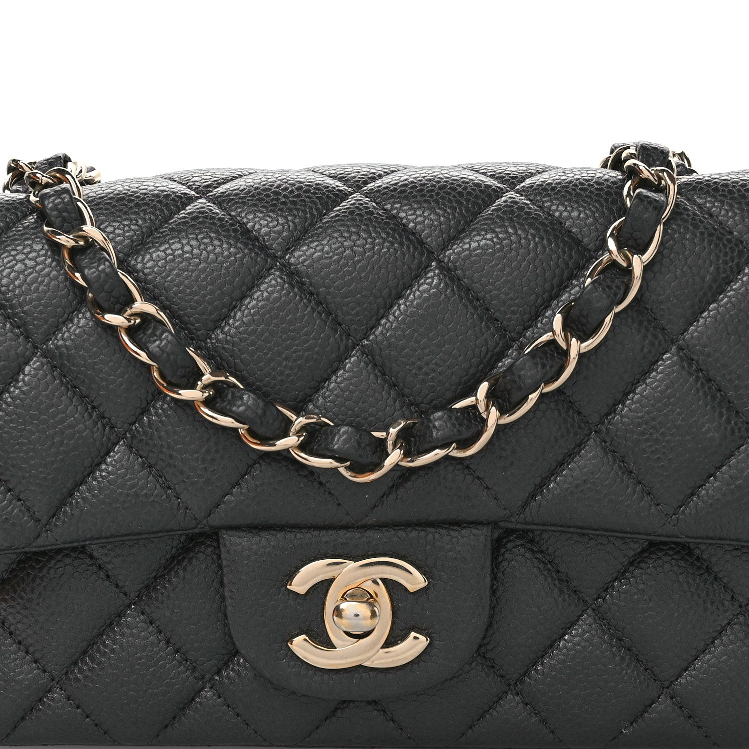 Chanel Metallic Caviar Quilted Mini Rectangular Flap Dark Grey 8 of 11