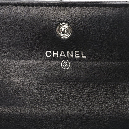 Chanel Lambskin Quilted Small Graffiti Compact Wallet Black 6 of 10