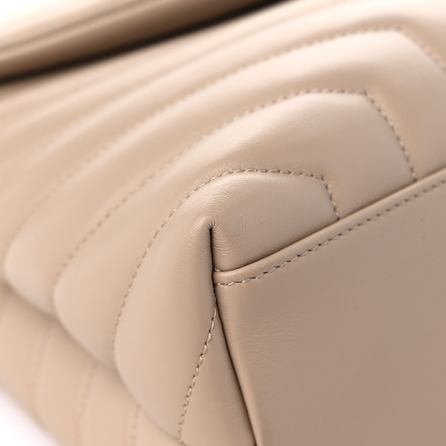 Calfskin Y Quilted Monogram Medium Loulou Chain Satchel Light Natural