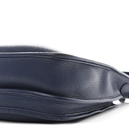 Hermes Taurillon Clemence Evelyne III PM Bleu Saphir 10 of 11