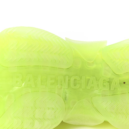 Balenciaga Fabric Mesh Clear Sole Fluo Womens Triple S Sneakers 38 White Fluo Yellow 7 of 8