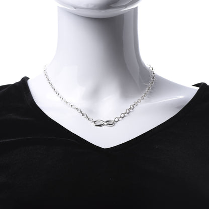 Tiffany Sterling Silver Narrow Infinity Link Necklace 2 of 6