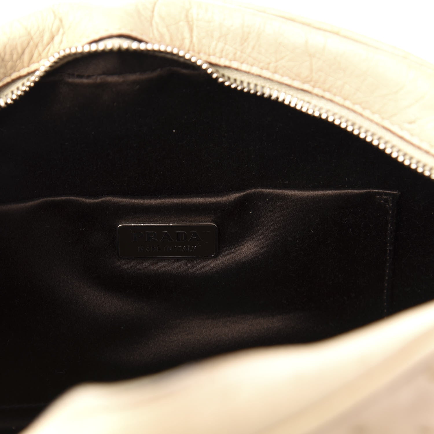 Prada Ostrich Mini Bowling Bag Beige 6 of 13