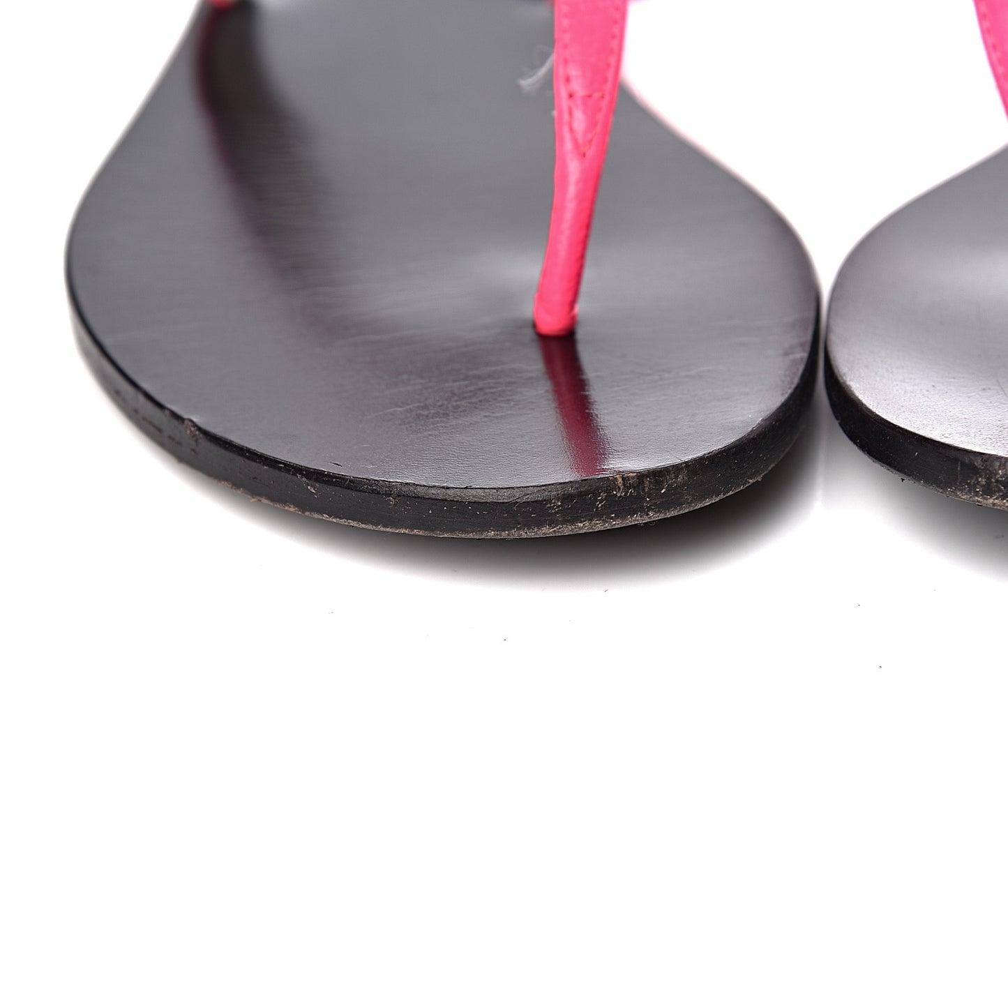 Calfskin GG Marmont Thong Sandals 38 Fuxia Fluo