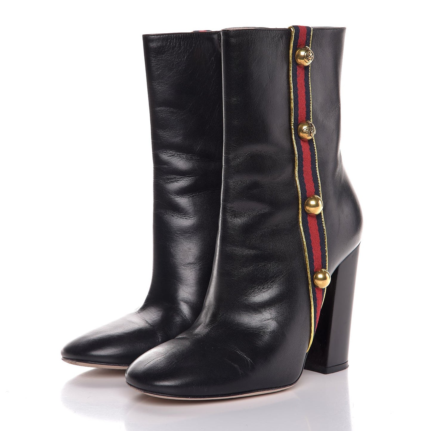 Malaga Kid Web Carly Mid Calf Boots 38.5 Black