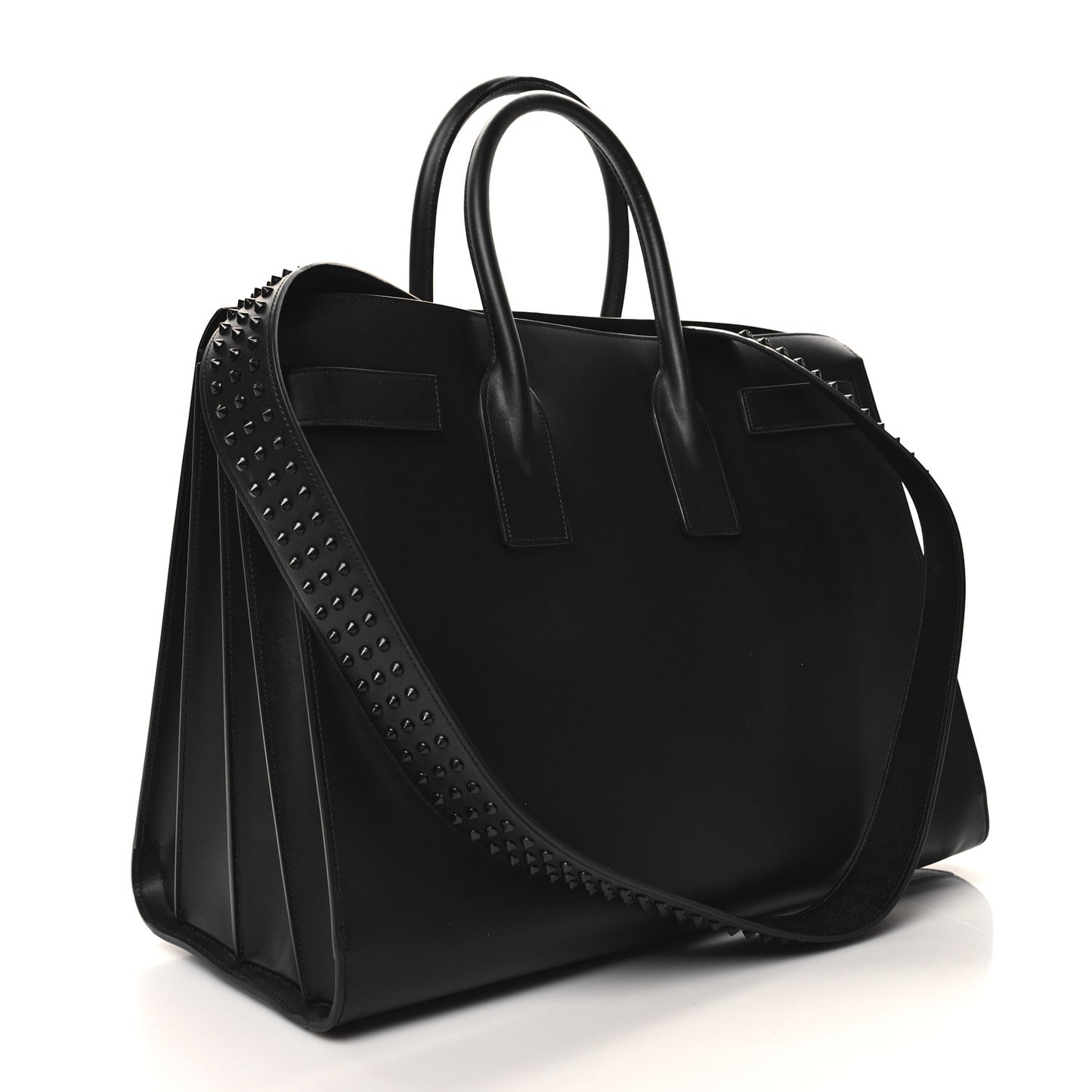 Calfskin Stud Large Sac De Jour Carryall Black