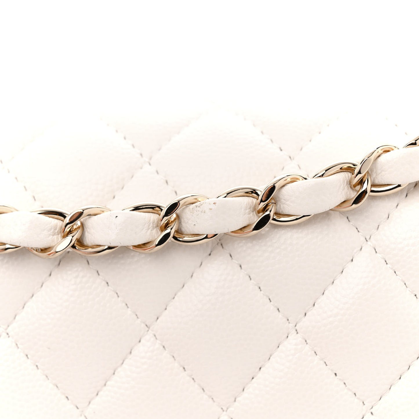 Caviar Quilted Small Double Flap White