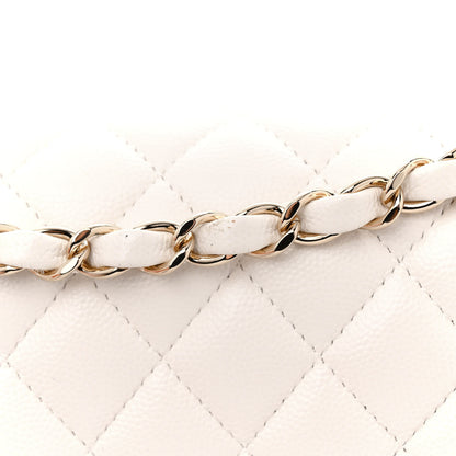 Chanel Caviar Quilted Small Double Flap White 11 of 12