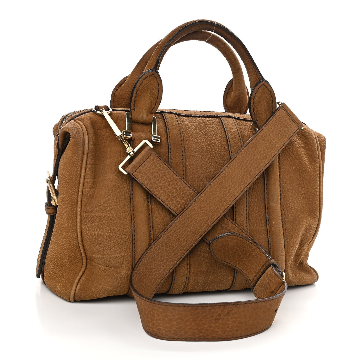 Burberry Nubuck Medium Nevinson Bowling Bag Brown 2 of 16