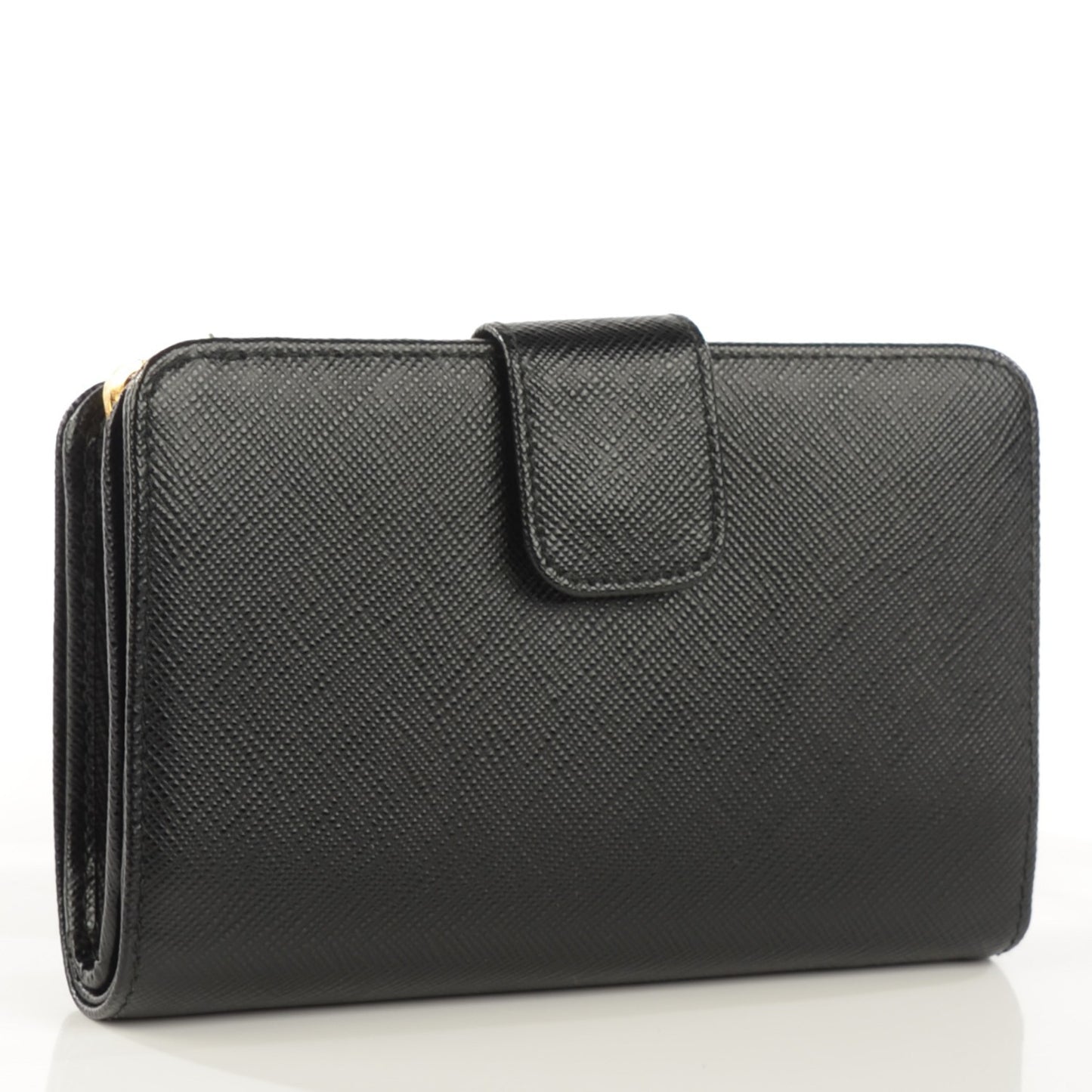 Saffiano Metal Compact Wallet Black