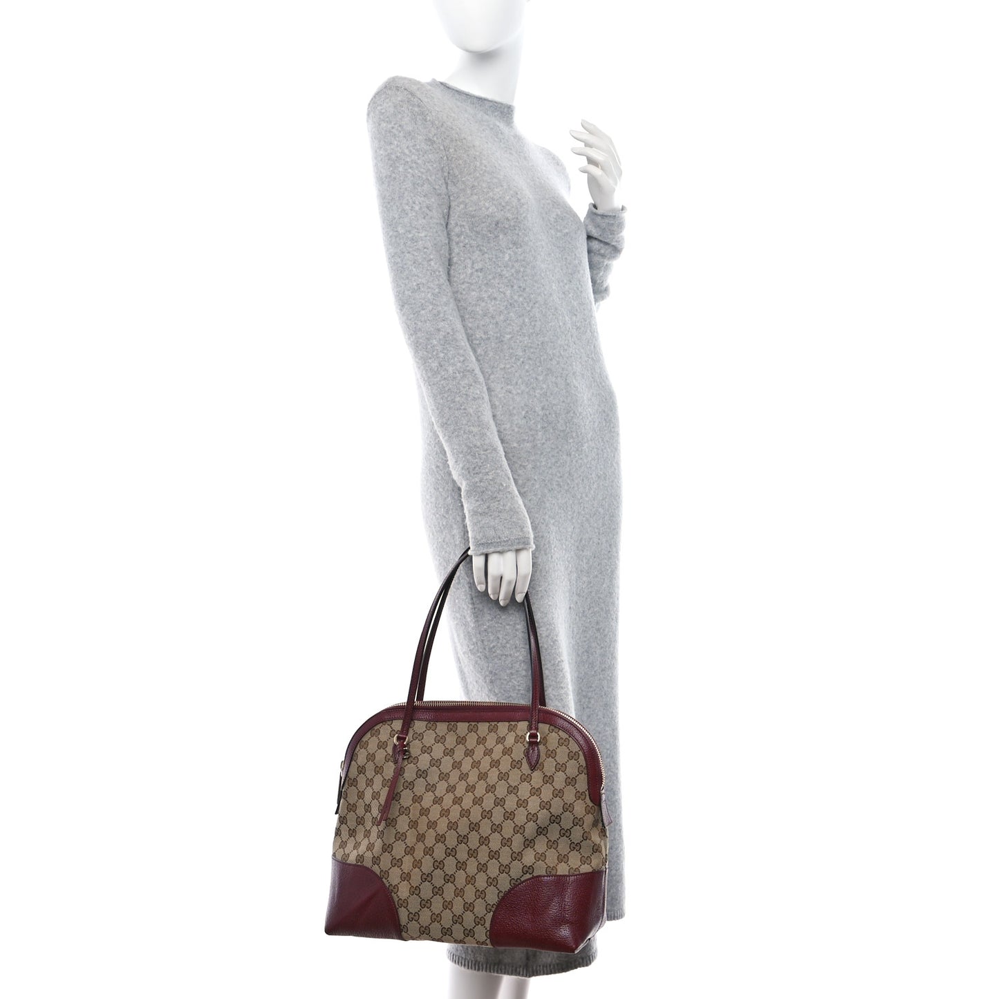 Monogram Medium Bree Shoulder Bag Ruby Red