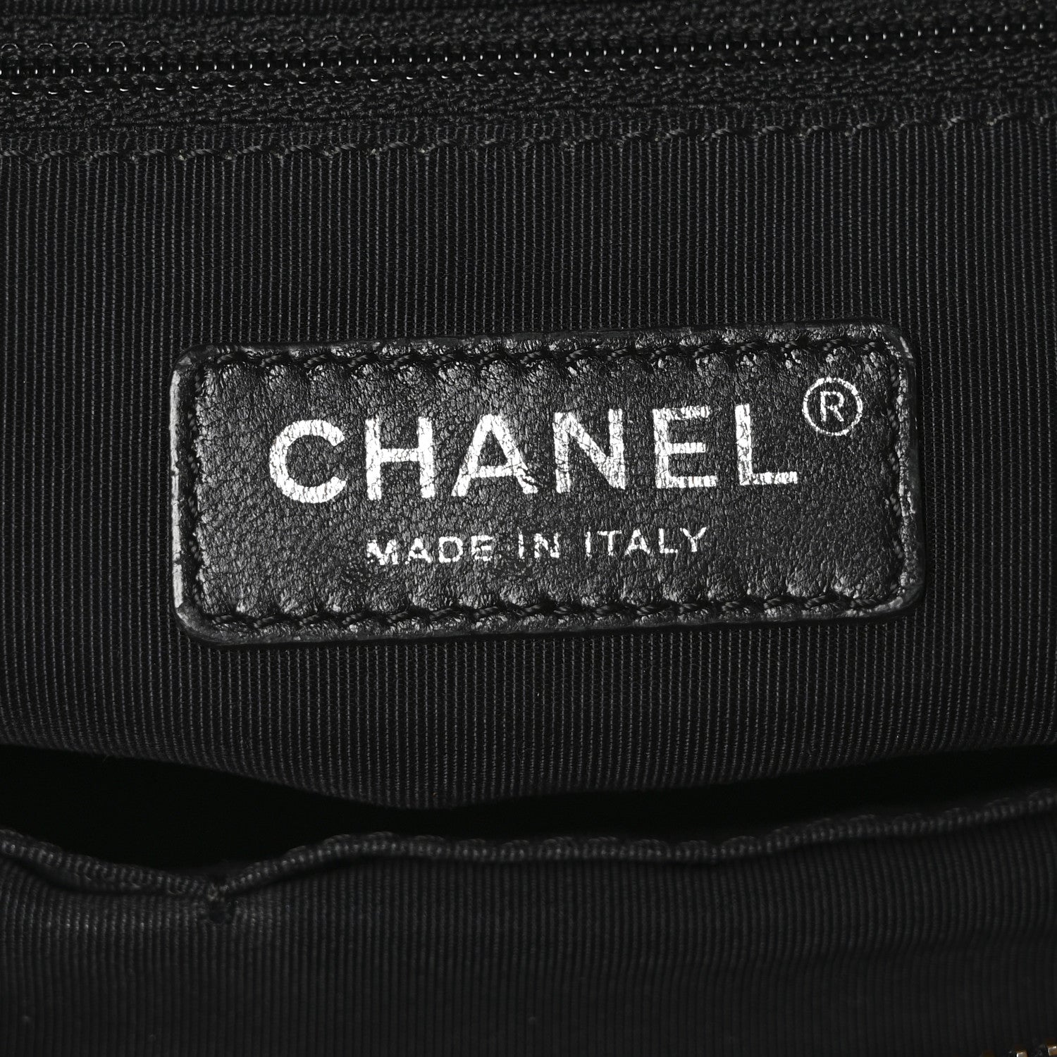 Chanel Calfskin Quilted Double Stitch Large Boy Tote Black 6 of 10