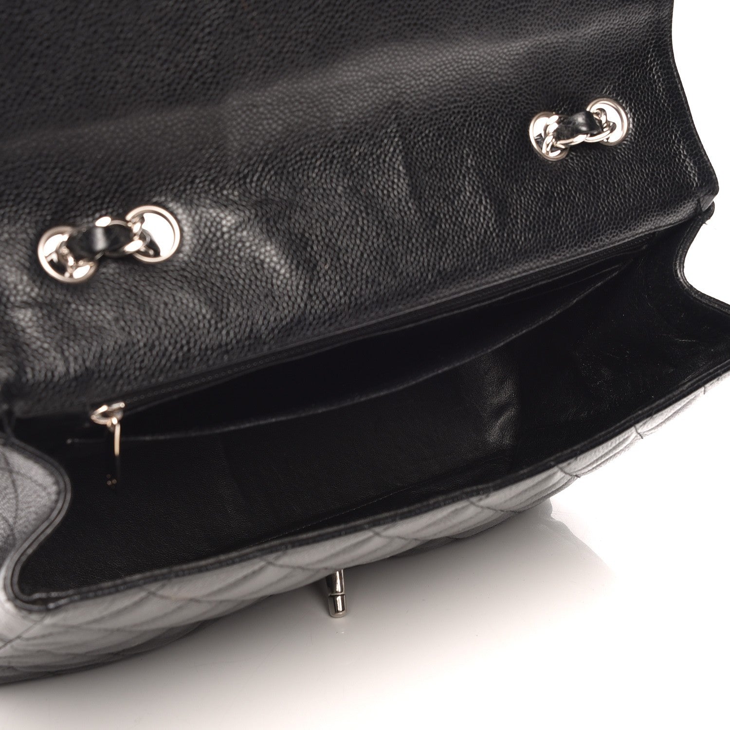 Chanel Caviar Quilted Jumbo Single Flap Black 5 of 11