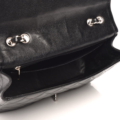 Chanel Caviar Quilted Jumbo Single Flap Black 5 of 11