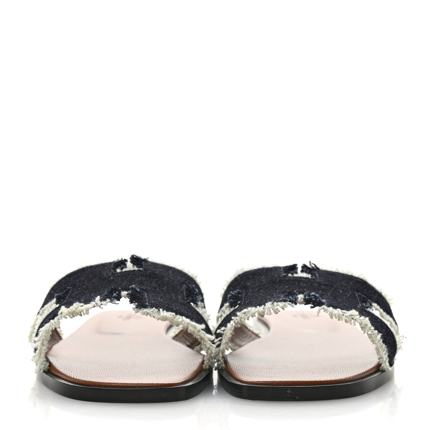 Denim Oran Fringe Sandals 36.5 Bleu Brut