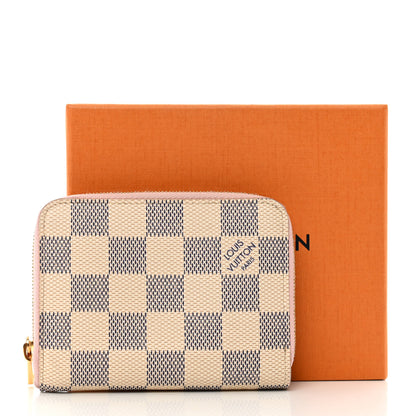 Louis Vuitton Damier Azur Zippy Coin Purse Rose Ballerine 7 of 7