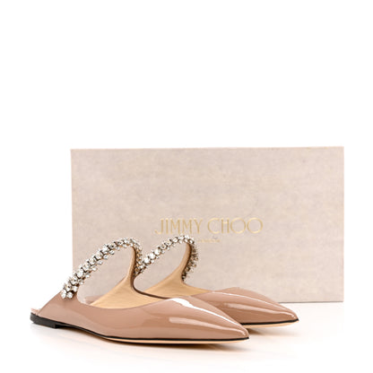 Jimmy Choo Patent Crystal Bing Mule Flats 39 Ballet Pink 10 of 10