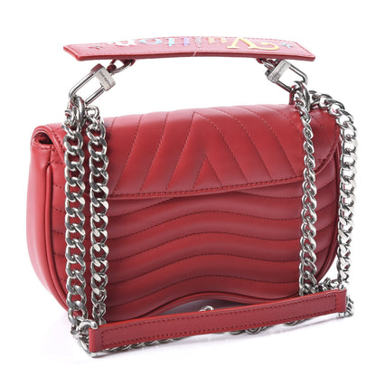 Louis Vuitton Calfskin New Wave Chain PM Scarlet 2 of 9