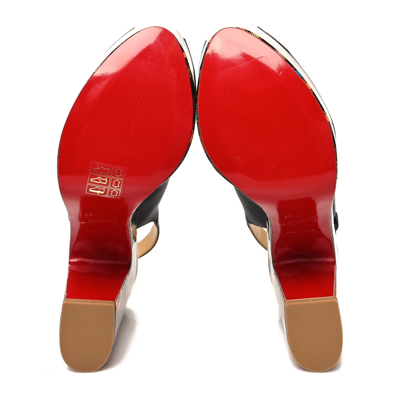 Christian Louboutin Nappa Patent Specchio Loubileo Dona Anna 120 Platform Wedges 38 Multicolor 5 of 8