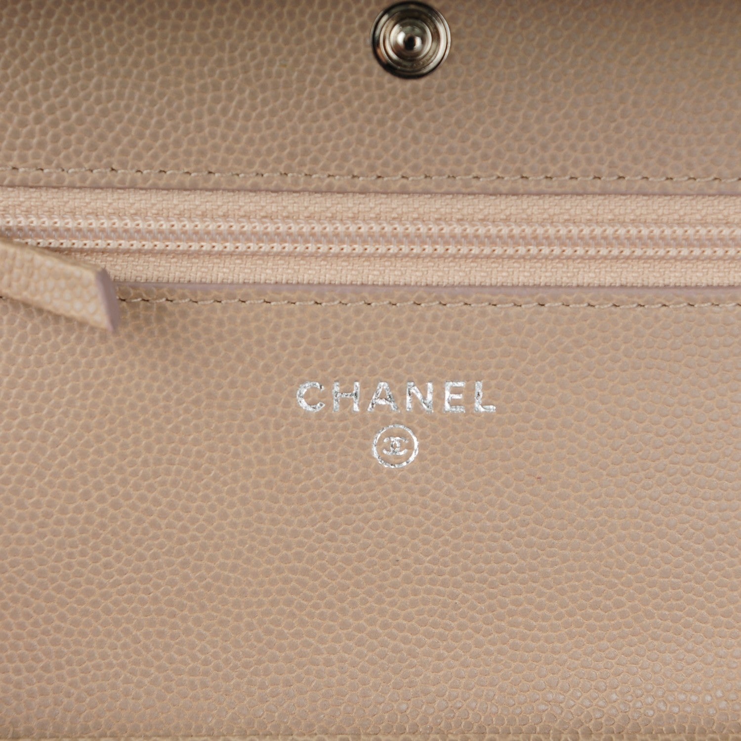 Chanel Caviar Quilted Wallet On Chain WOC Beige 6 of 8