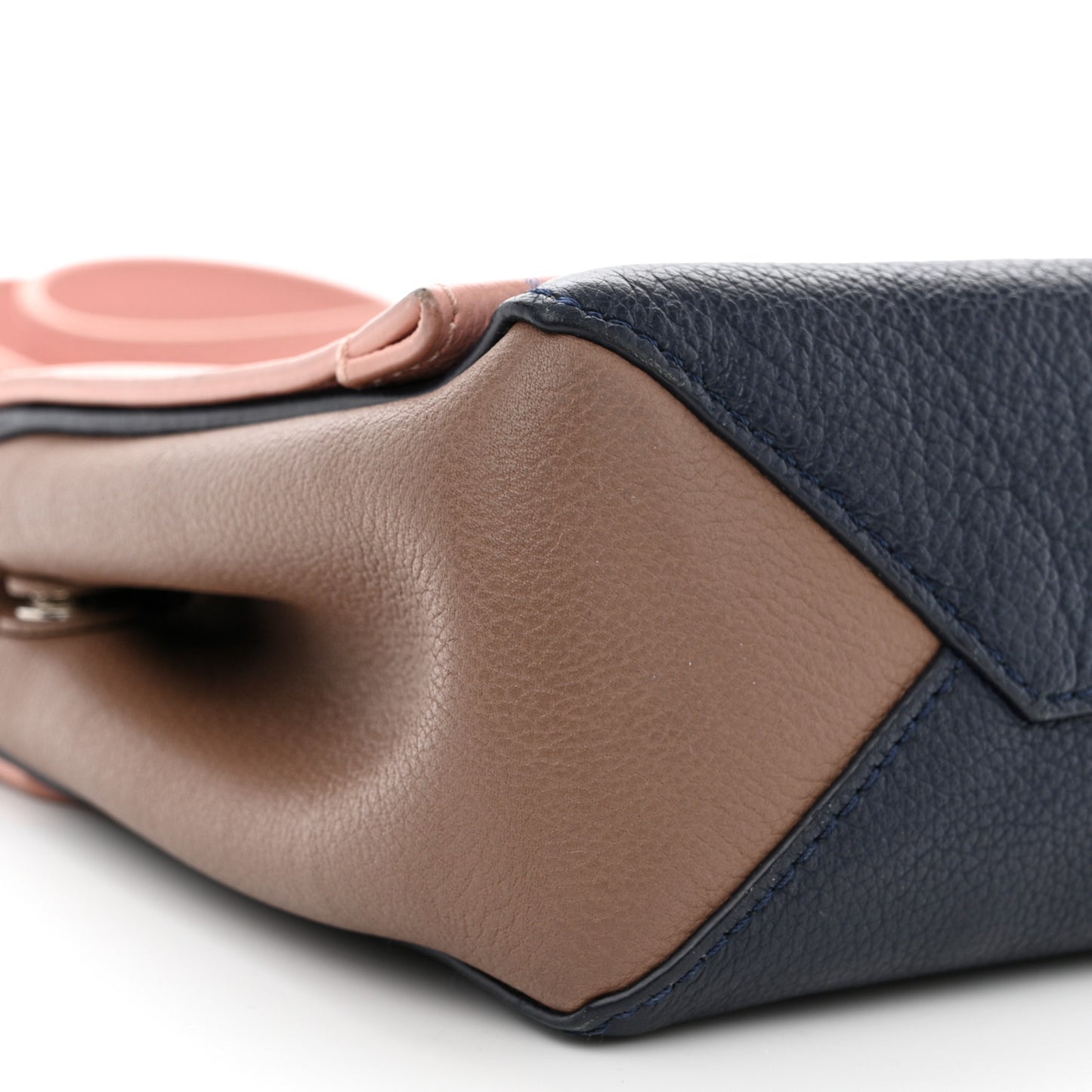 Soft Calfskin Lockme II Chain Bag BB Rose Poudre