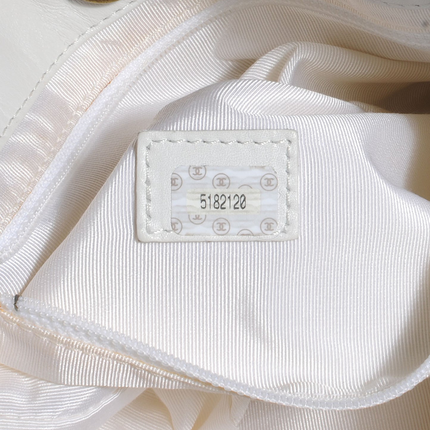 Lambskin Chain CC Small Tote White