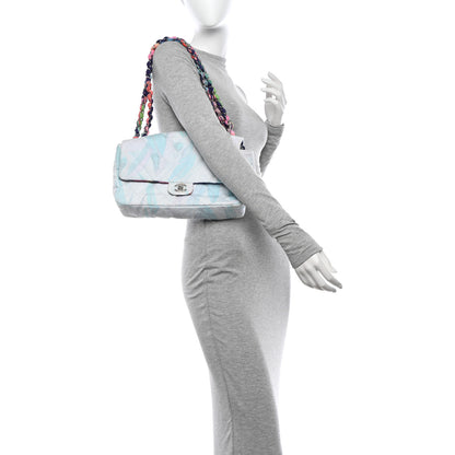 Chanel Canvas Quilted Jungle Jeans Flap White Multicolor 3 of 11