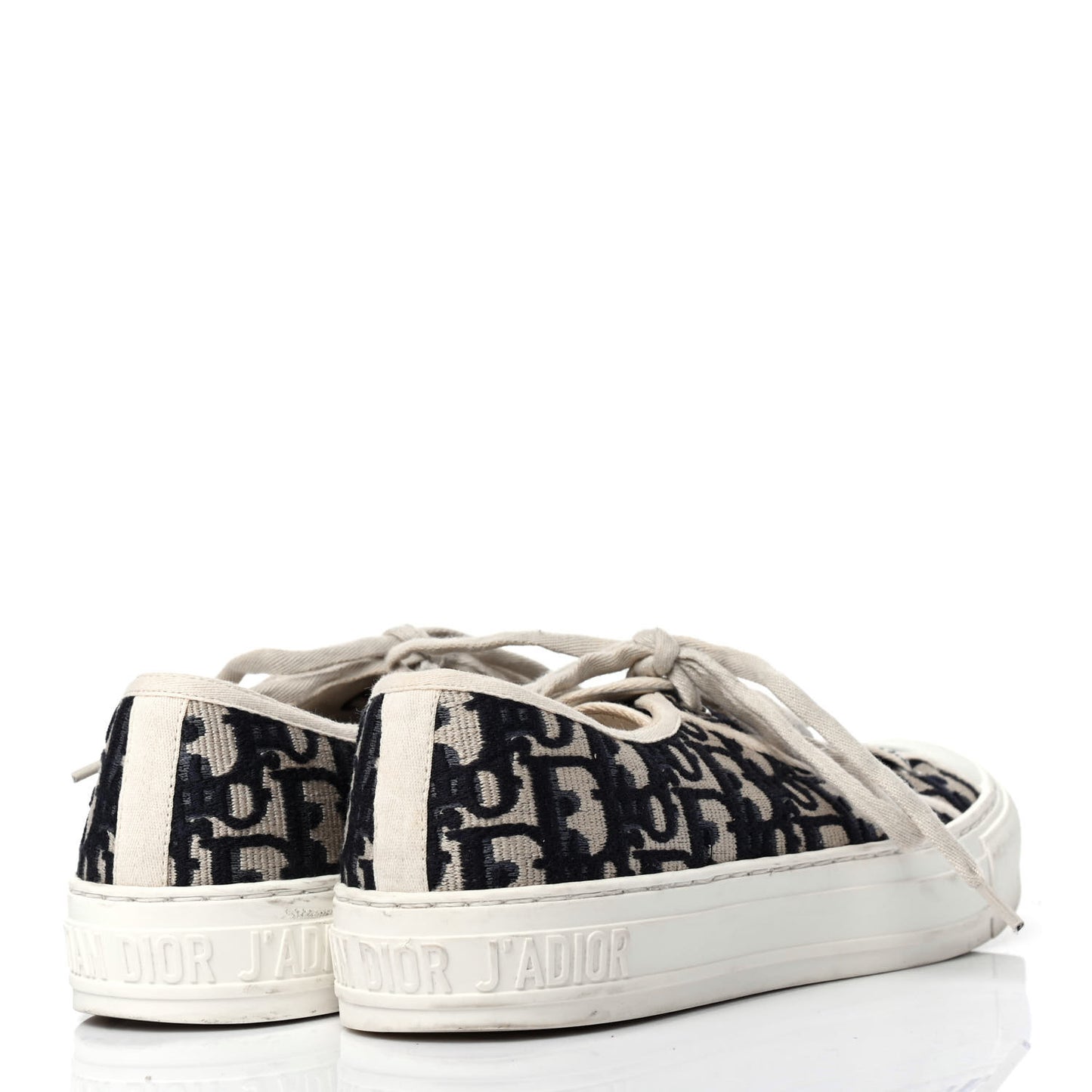 Canvas Oblique Walk'N'Dior Low Top Sneakers 39.5 Deep Blue