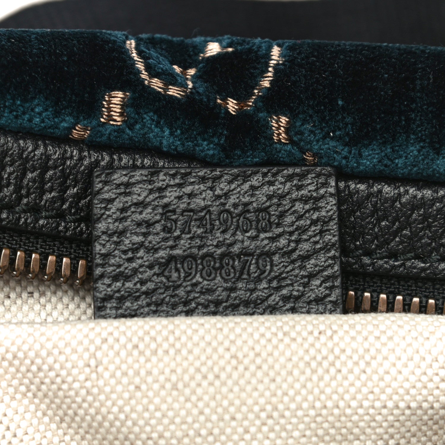 Gucci Velvet GG Monogram Web Belt Bag Blue Beige 7 of 12