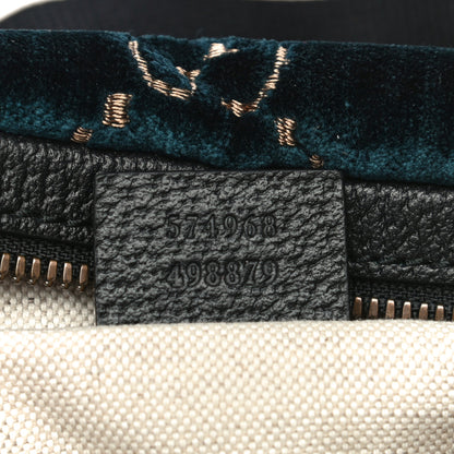 Gucci Velvet GG Monogram Web Belt Bag Blue Beige 7 of 12