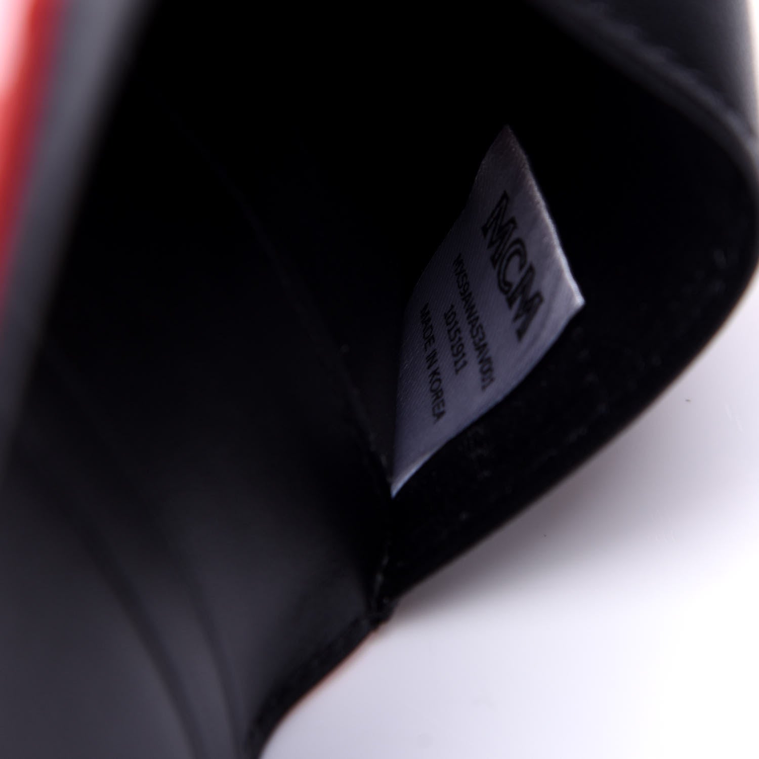 MCM Visetos Mini Bi-Fold Card Wallet Red 6 of 10