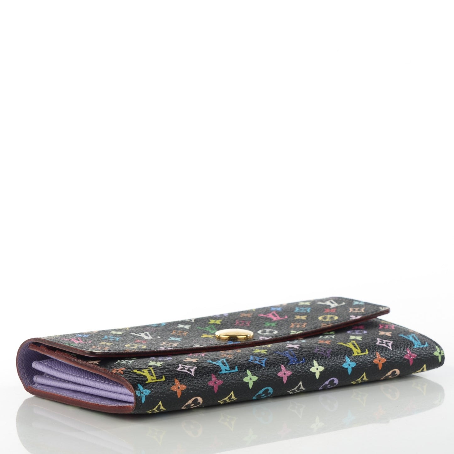 Monogram Multicolor Sarah Wallet Black Violet