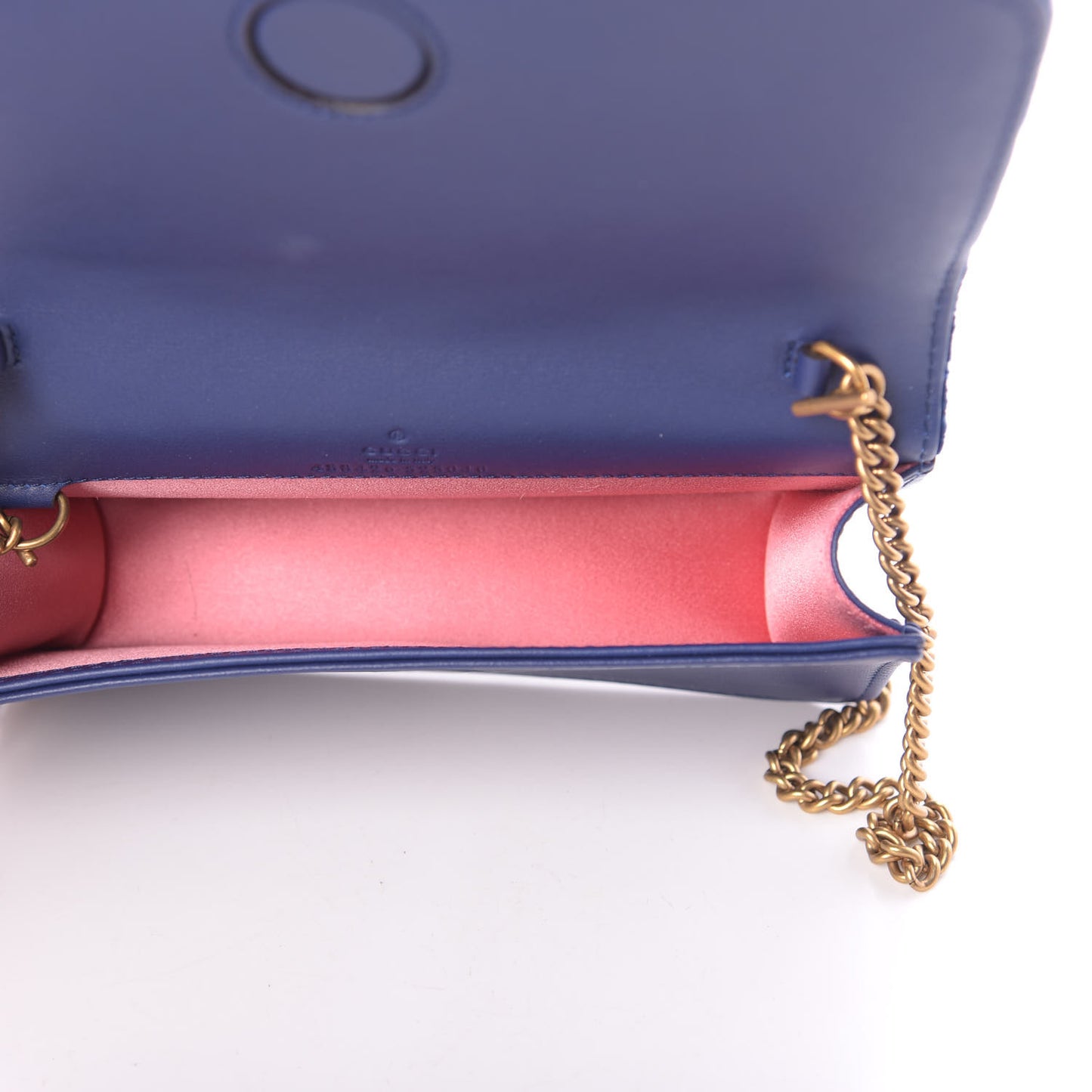 Velvet Matelasse GG Marmont Mini Bag Cobalt Blue