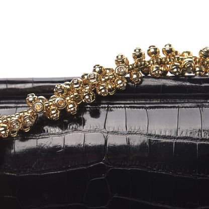 Judith Leiber Alligator Crystal Evening Bag Black 10 of 17