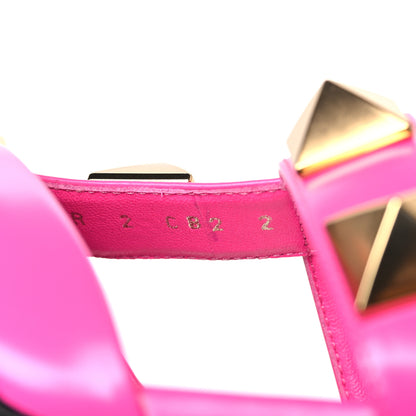 Valentino Garavani Calfskin Roman Stud Ankle Strap 80mm Pumps 38 Pink 9 of 10