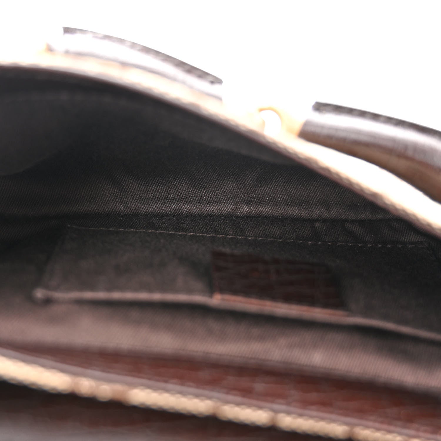 Gucci Monogram Horsebit Clutch Dark Brown 5 of 10