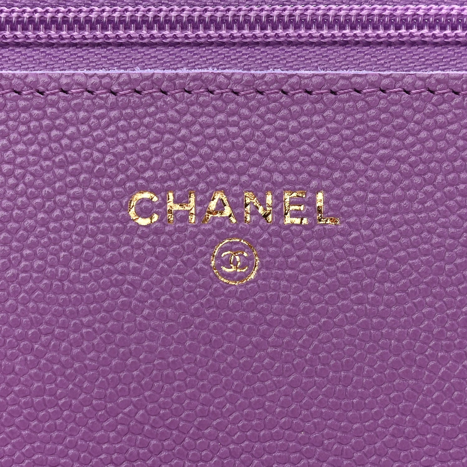 Chanel Caviar Quilted Wallet On Chain WOC Purple 5 of 11
