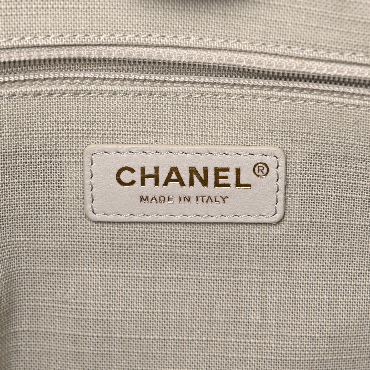 Metallic Calfskin Medium Deauville Tote Gold