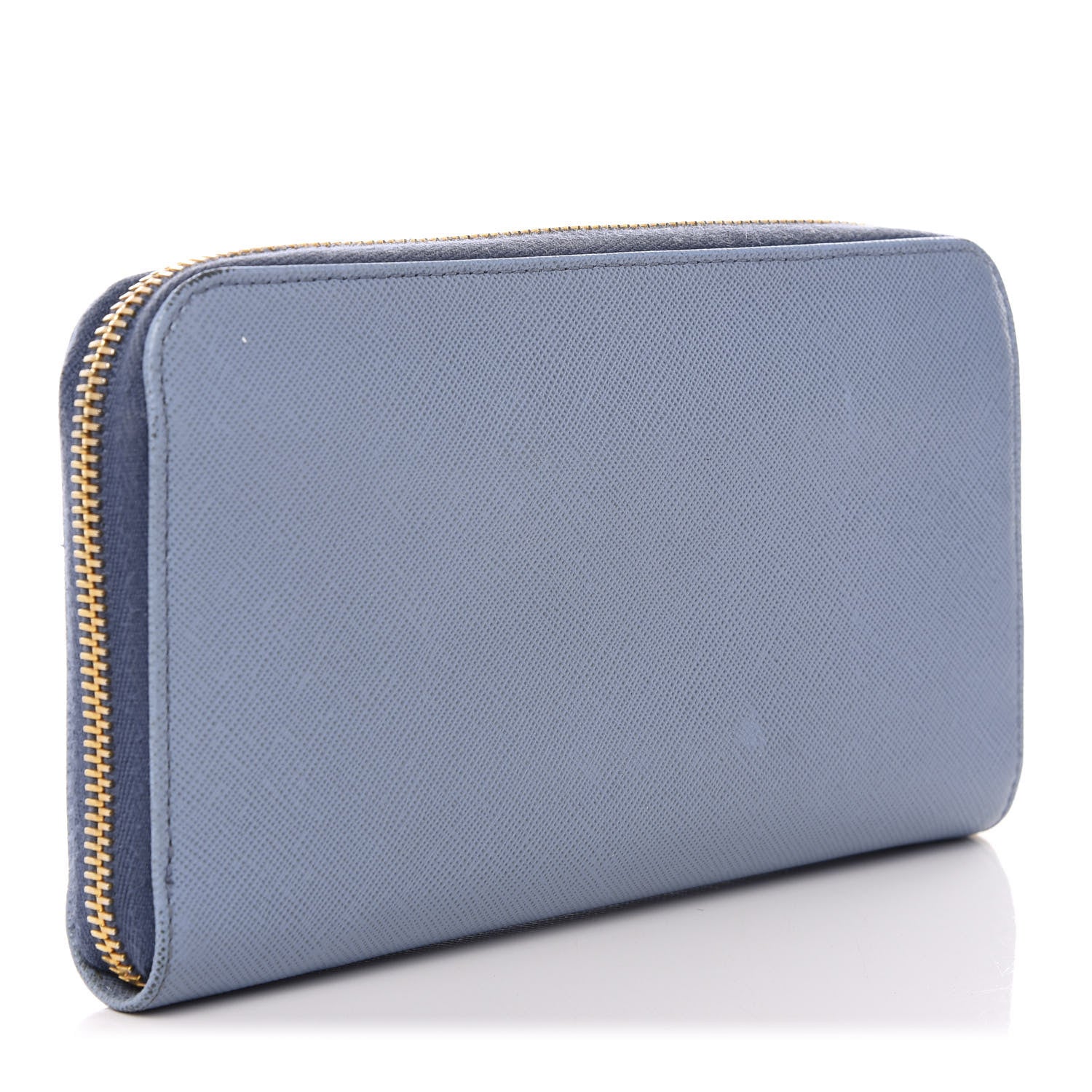 Prada Saffiano Metal Zip Around Wallet Astrale 2 of 9