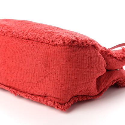 Chanel Canvas Large Double Face Shopping Tote Red 7 of 11