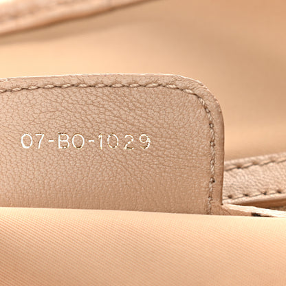 Christian Dior Satin Cannage Charming Lock Flap Shoulder Bag Beige 7 of 9