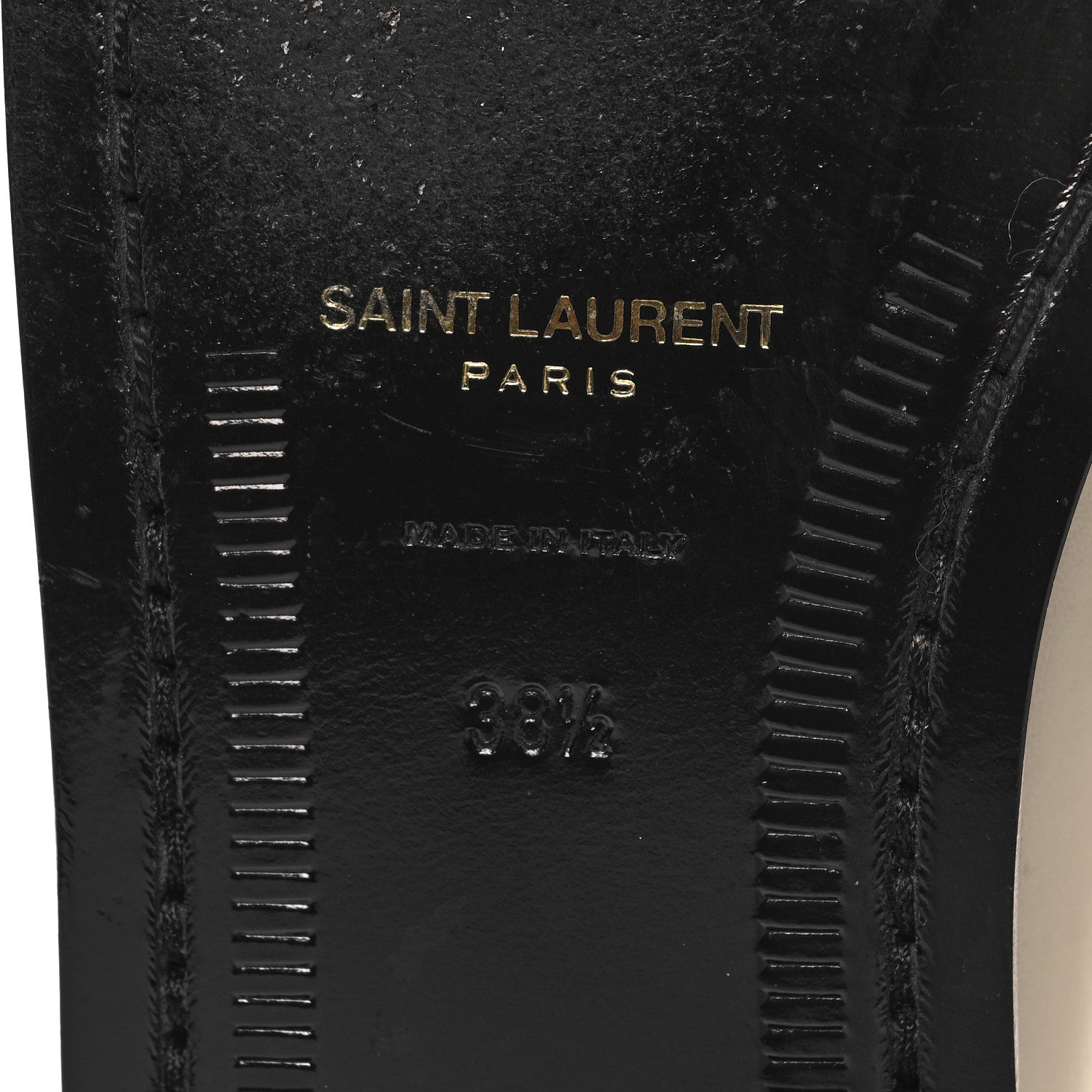 Saint Laurent Calfskin Penny Loafers 38.5 Pearl 8 of 11