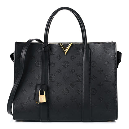 Louis Vuitton Monogram Cuir Plume Very Tote MM Black 2 of 55