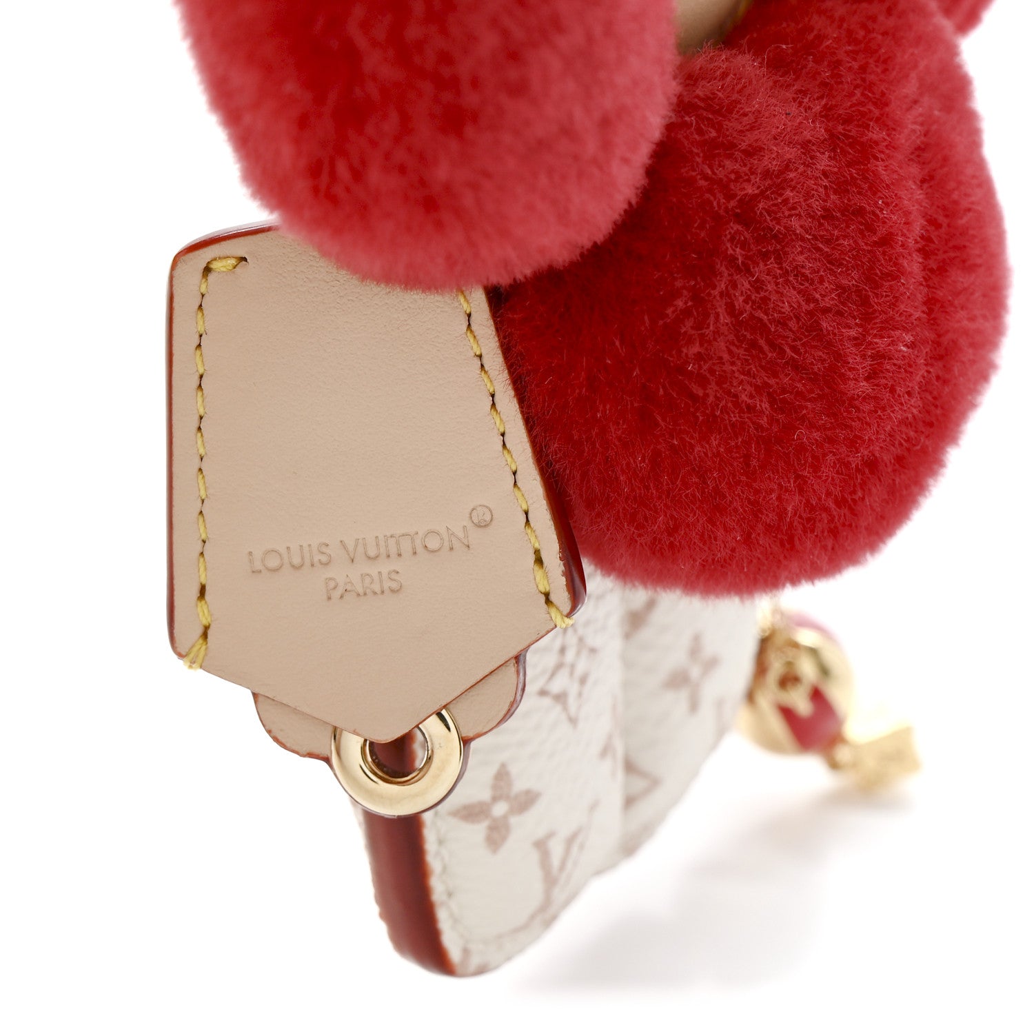 Louis Vuitton Monogram Mink Fur Vivienne Fashionista Bag Charm Key