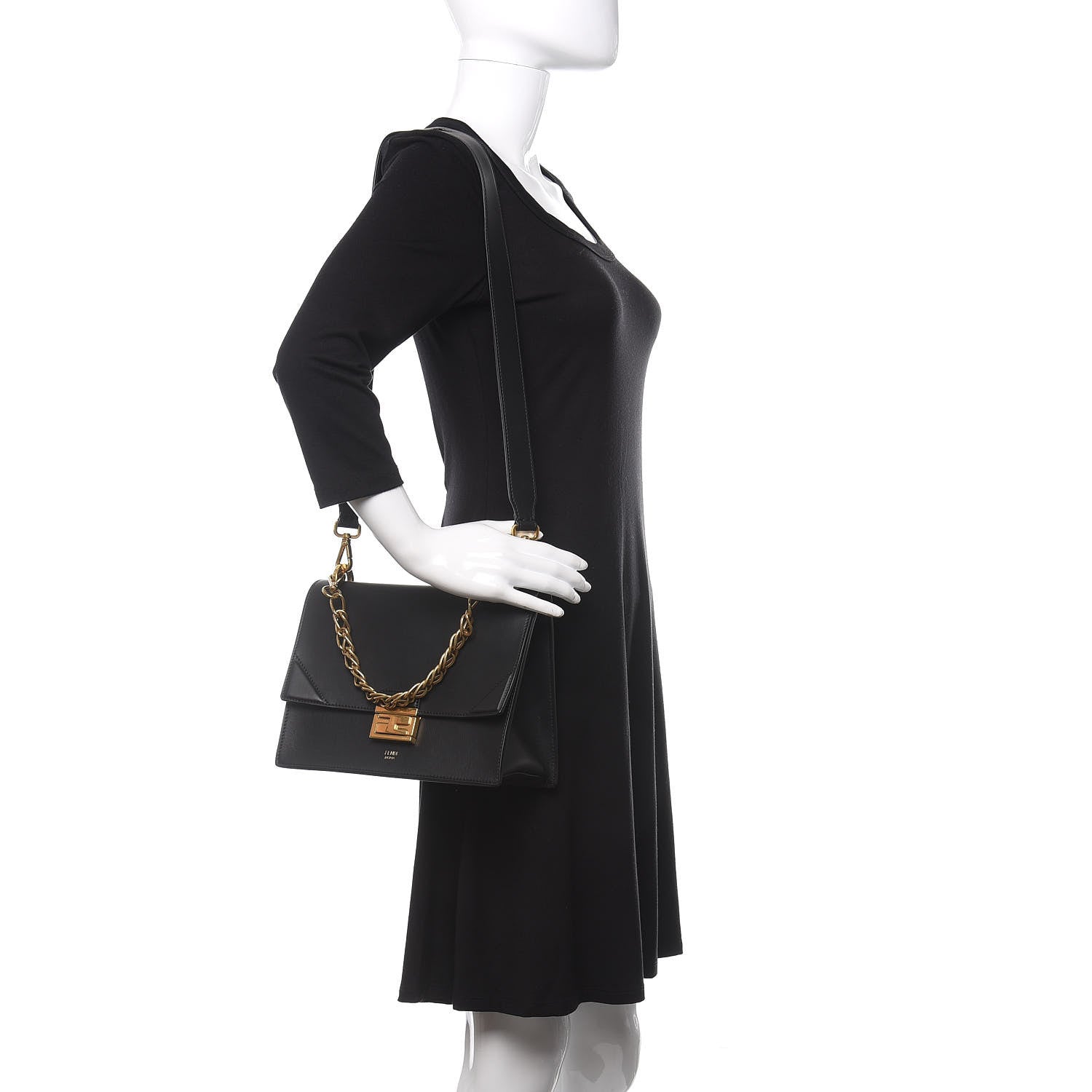 Fendi Vitello Grace Matte F is Fendi Kan U Shoulder Bag Black 2 of 9