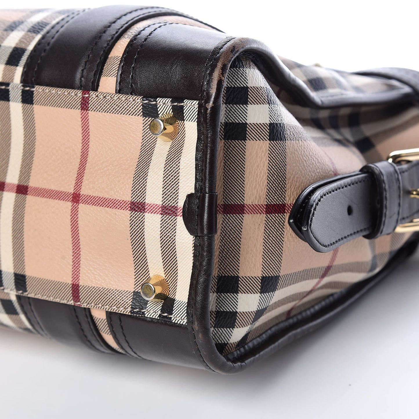 Haymarket Check Minford Portrait Tote Chocolate