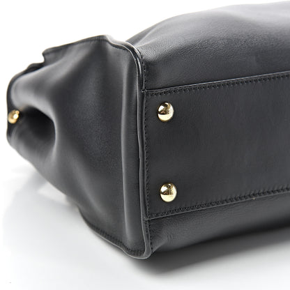 Fendi Vitello Seta Shiny Nappa Medium Peekaboo Iconic Satchel Black 9 of 13