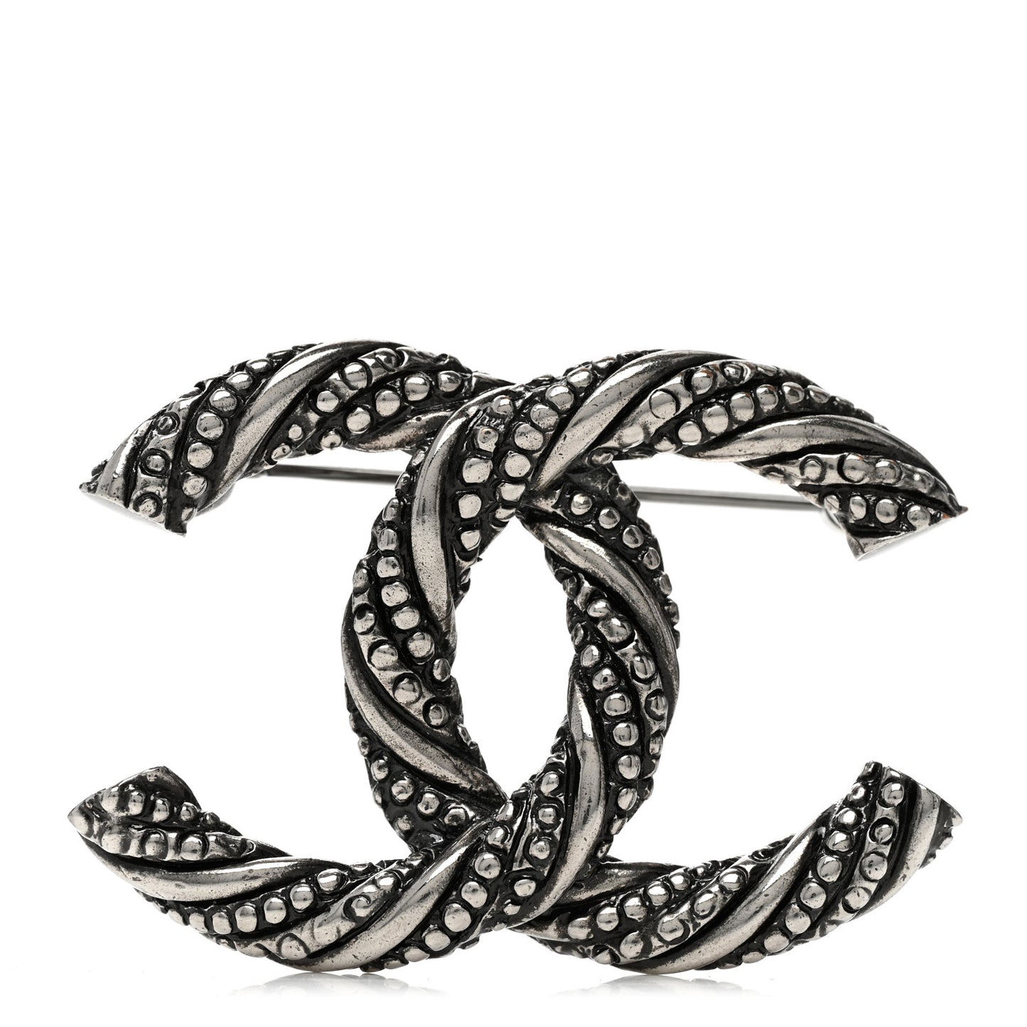 Ruthenium Twisted CC Brooch