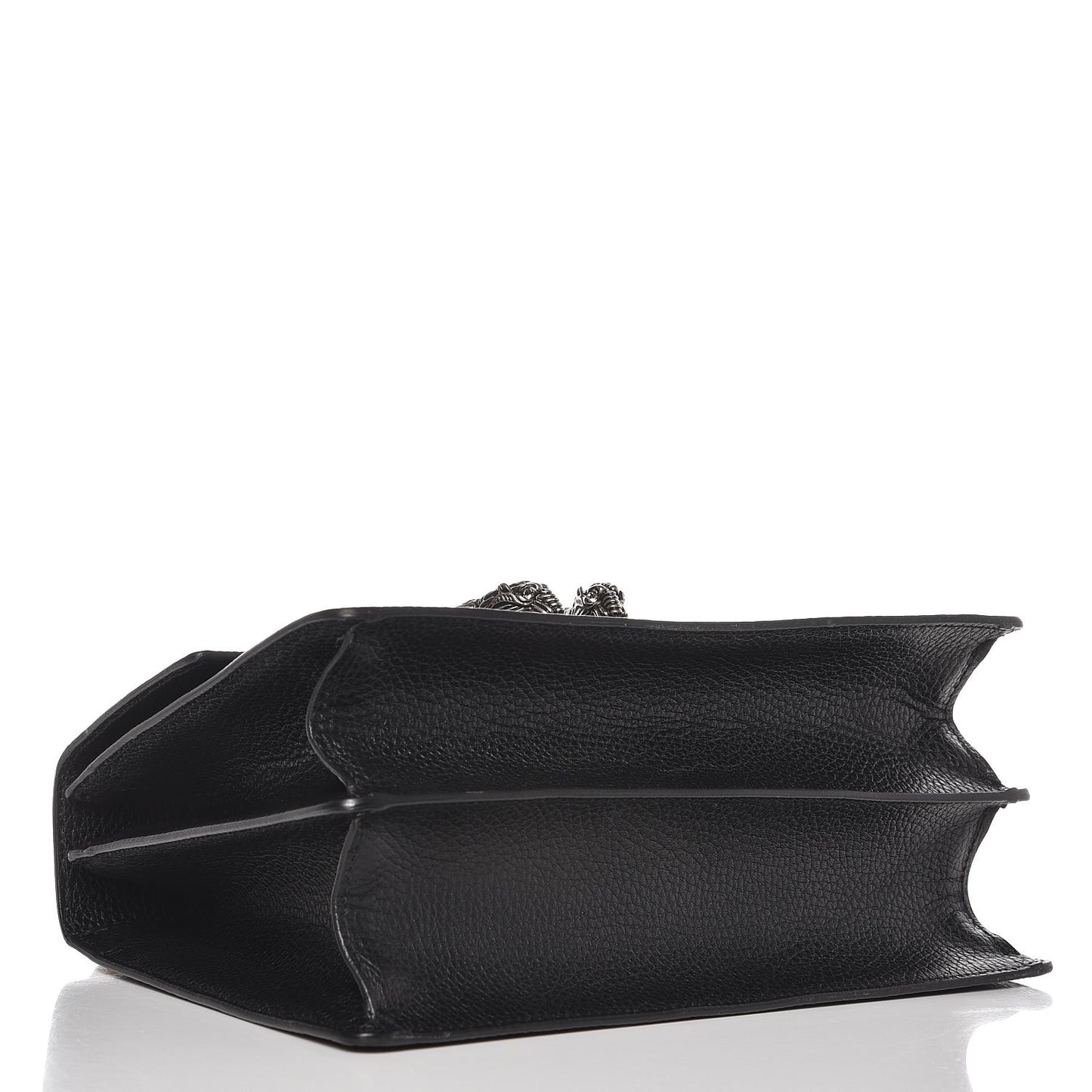 Dollar Calfskin Crystal Web Medium Dionysus Bamboo Top Handle Bag Black Black Diamond